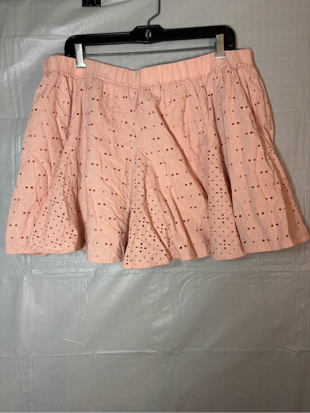 255. American Eagle Eyelet A-Line Skirt with pant in Blush Pink